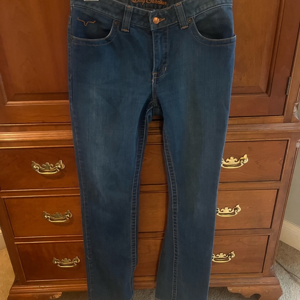Kimes Ranch Women's Jeans - Blue and Gold